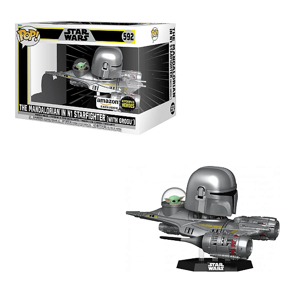 Funko Pop Star Wars 592 The Mandalorian in N1 Starfighter