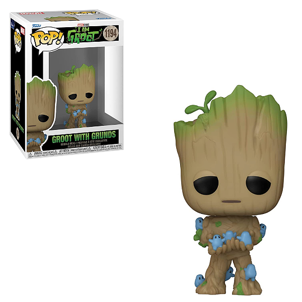Funko Pop Marvel I Am Groot 1194 Groot With Grunds