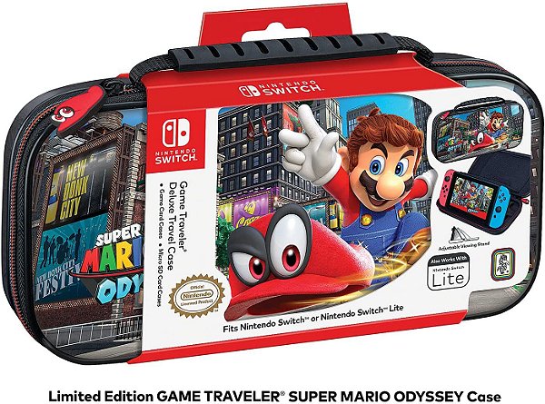 Deluxe Game Traveler Case Mario Odyssey - Switch, Lite e OLED