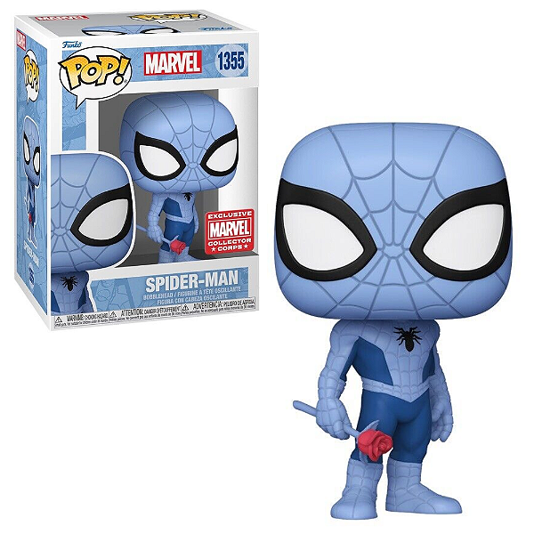 Funko Pop Marvel 1355 Spider-Man Blue Valentines Exclusive