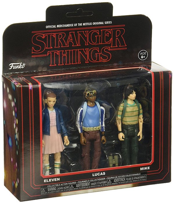 Funko Stranger Things 3 Pack: Eleven, Lucas e Mike