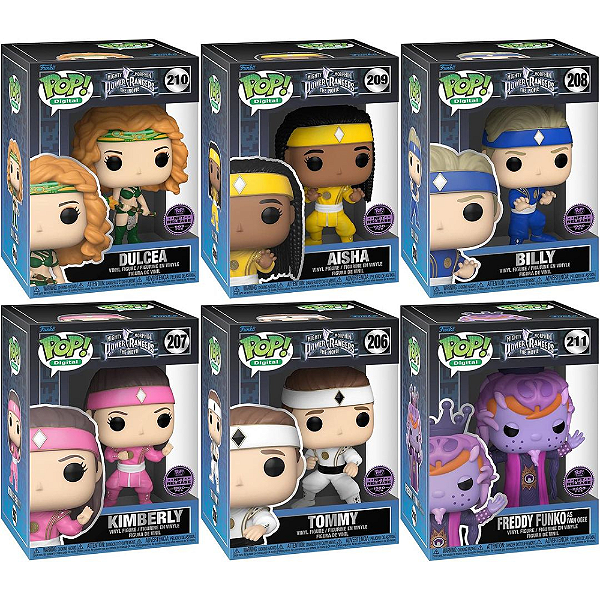 Kit Funko Pop Digital Power Rangers c/ 6