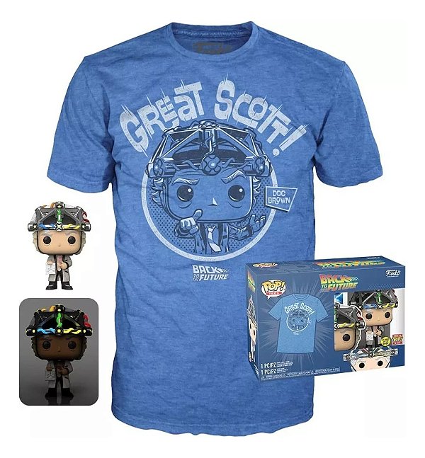 Funko Pop Back To The Future 959 Doc w/ Helmet + Camiseta G