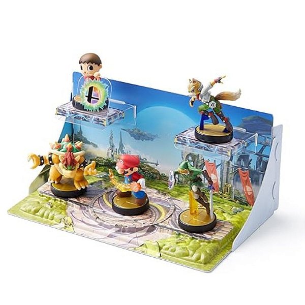 Kit Diorama Para Uso Com Amiibos - Fundo Super Smash Bros