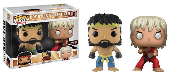 Funko Pop 30th Anniversary Street Fighter Hot Ryu e Violent Ken