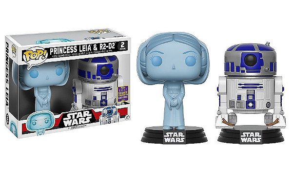 Funko Pop Star Wars Holographic Princess Leia & R2-D2