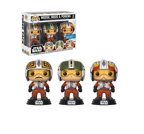 Funko Pop Star Wars 3-Pack Biggs, Wedge e Porkins