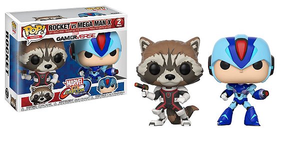 Funko Pop Marvel vs. Capcom Rocket vs Mega Man X