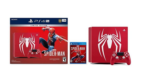 PlayStation 4 Pro 1TB Limited Edition Marvel Spider-Man Bundle