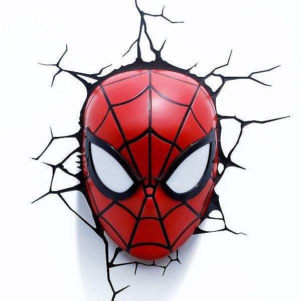 Luminária Máscara Homem Aranha Spider-man 3d Art Avengers