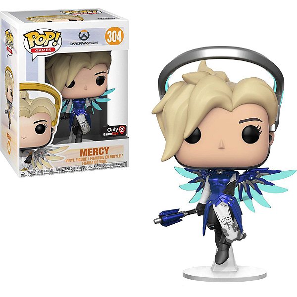 Funko Pop Overwatch 304 Mercy Cobalt Gamestop Exclusive