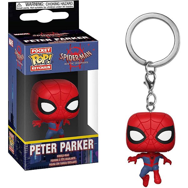 Chaveiro Funko Pocket Pop Spider-Man Peter Parker