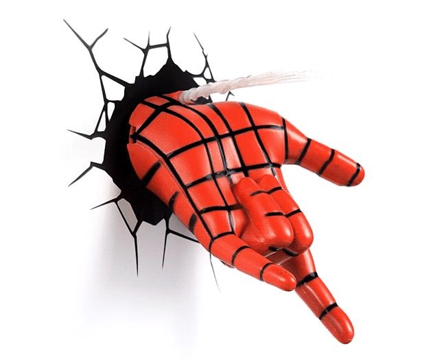 Luminária Mão do Homem Aranha Spider-man 3d Art Avengers