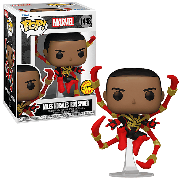 Funko Pop Spider Man 2 1448 Miles Morales Iron Spider Chase
