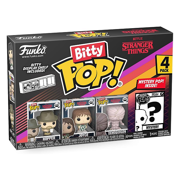 Funko Bitty Pop Stranger Things Mini Toys 4-Pack + Display