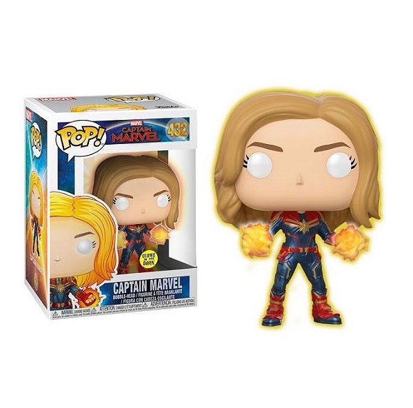 Funko Pop Captain Marvel 432 Glows In The Dark Exclusive