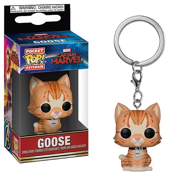 Chaveiro Funko Pocket Pop Captain Marvel Goose The Cat