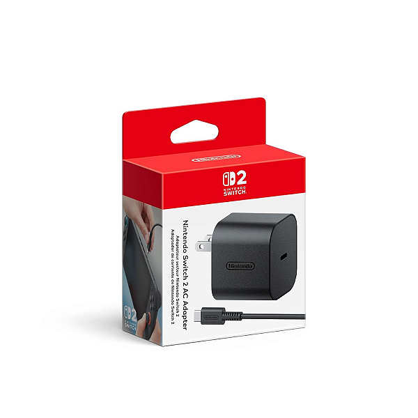 Adaptador Cabo Carregador Nintendo Switch 2 AC Adapter USB-C