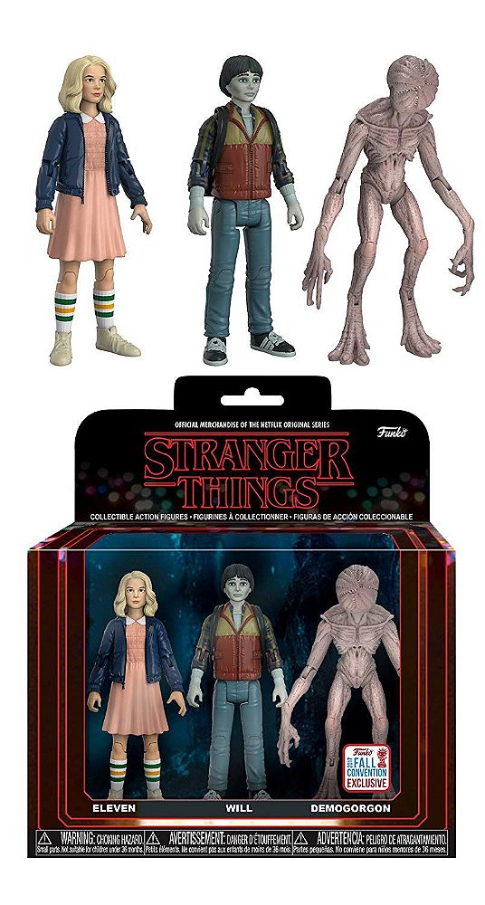 Funko Stranger Things 3 Pack: Eleven, Will e Demogorgon Exclusive