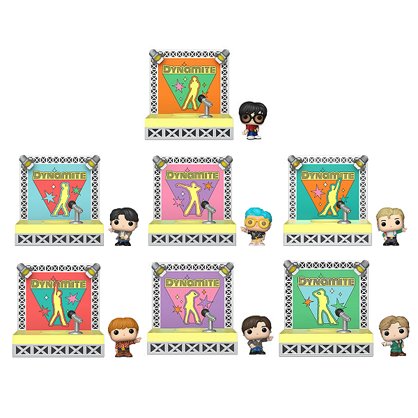 Kit Funko Bitty Pop Stage BTS 7 Figuras (Coleção Completa)