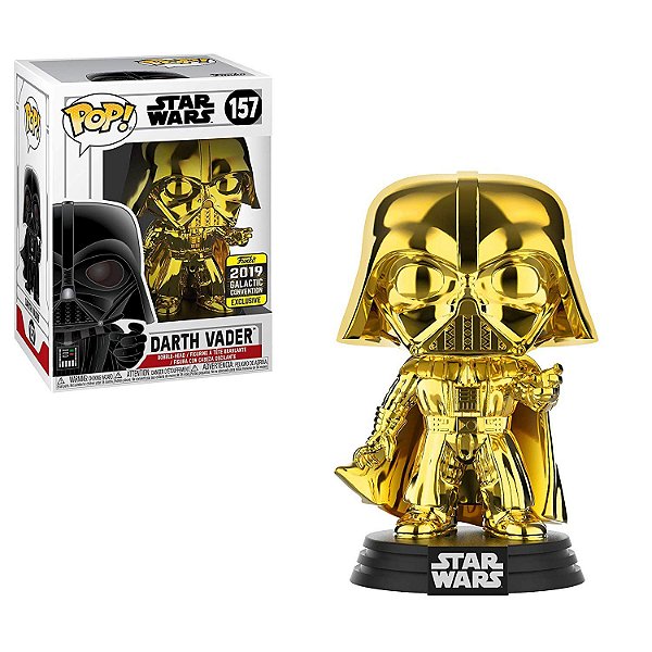 Funko Pop Star Wars 157 Darth Vader Gold Chrome Exclusive