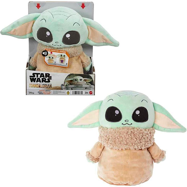 Pelúcia Star Wars The Mandalorian Jumping Grogu Baby Yoda