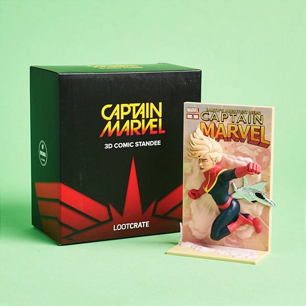 Captain Marvel 3D Comic Standee Figure Loot Crate