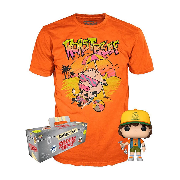 Funko Pop Collectors Box Stranger Things Dustin Tamanho GG