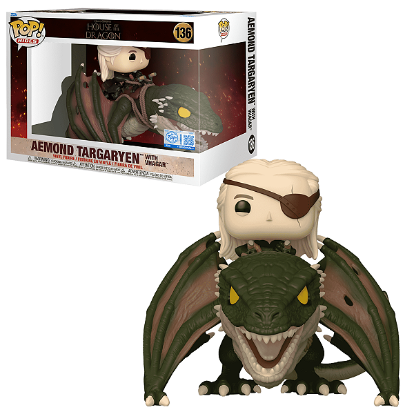 Funko Pop House of the Dragon 136 Aemond Targaryen w/ Vhagar