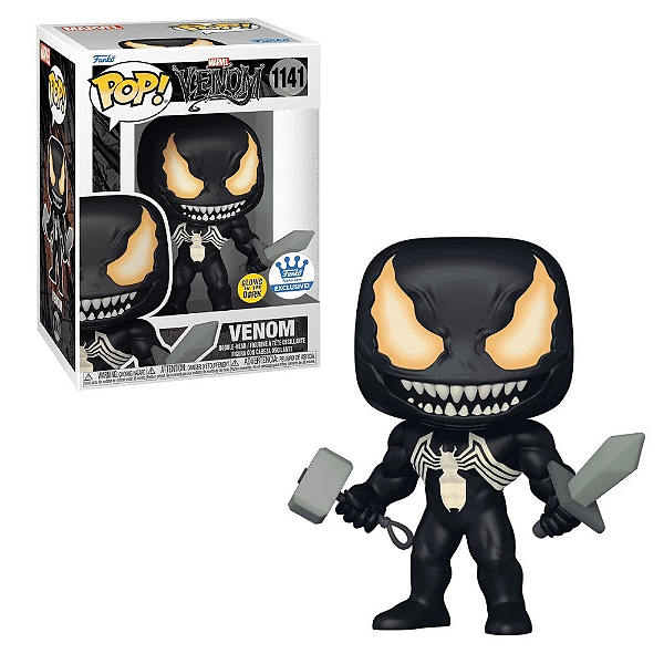 Funko Pop Venom 1141 Venom w/ Mjonir & Sword Glows Exclusive