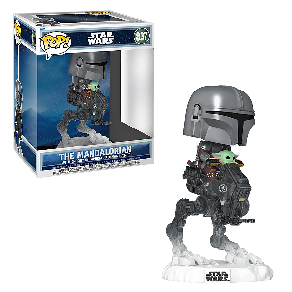 Funko Pop Star Wars 837 The Mandalorian & Grogu In At-Rt
