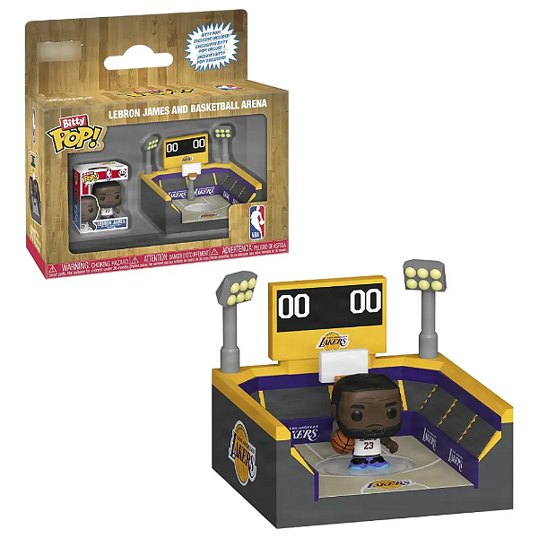 Funko Bitty Pop NBA Lebron James and Basketball Arena
