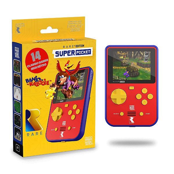 Blaze Evercade Rare Super Pocket Portátil c/ 15 Jogos