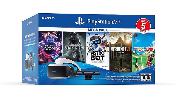 Playstation VR Bundle Five Game Mega Pack ZVR2 - PS4
