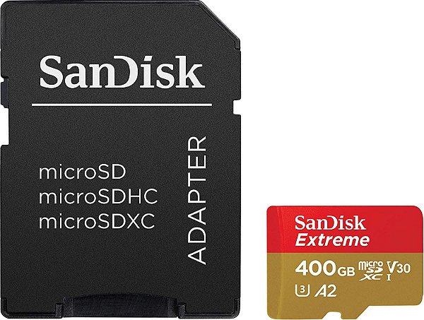 SanDisk 400GB Extreme microSD Card 4K c/ Adapter