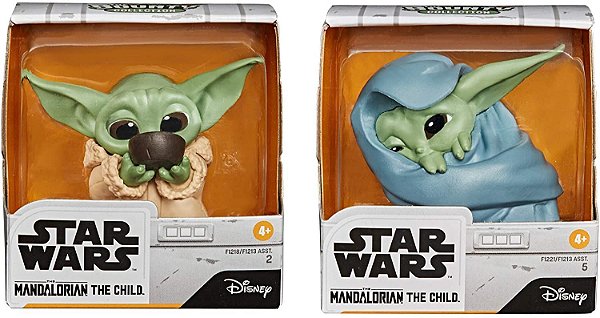 Star Wars The Mandalorian Baby Yoda Sipping Soup Blanket-Wrapped Toy 2pack