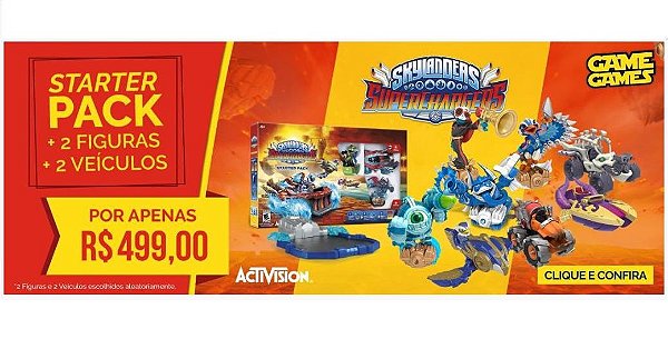 Kit Skylanders Superchargers c/ 2 Figuras e 2 Veículos - Xbox 360