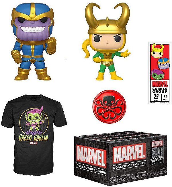 Funko Pop Collectors Box Marvel 80th Thanos + Loki - S