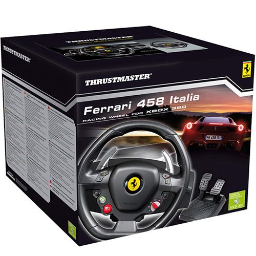 Volante c/ Pedais Thrustmaster Ferrari 458 Italia Wheel Xbox360 / PC