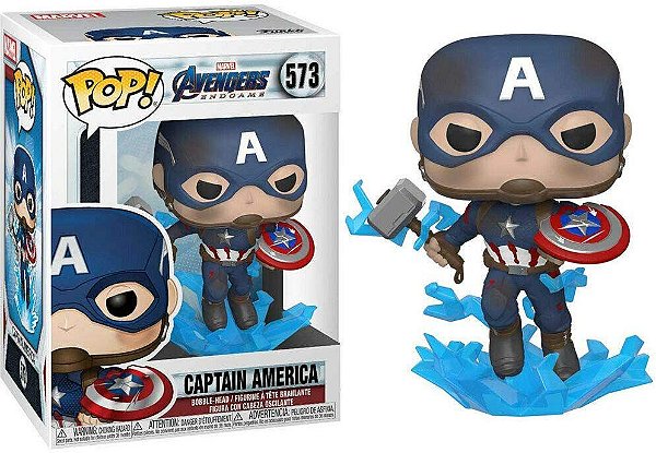 Funko Pop Marvel 573 Captain America w/ Broken Shield & Mjolnir