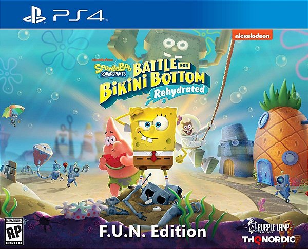 Jogo Spongebob Squarepants Battle For Bikini Bottom Rehydrated Fun Edit - Playstation 4 - Thq