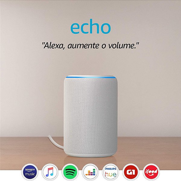 Amazon Echo 3ª Geração Smart Speaker c/ Alexa White - Branco