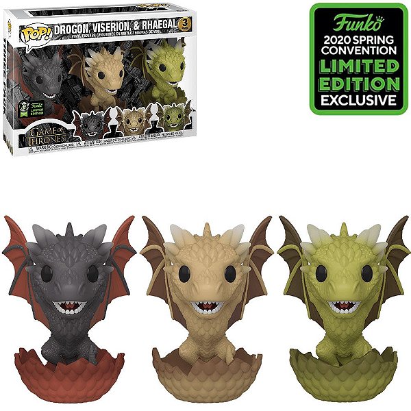 Funko Pop Game of Thrones Drogon, Viserion & Rhaegal Exclusive Limited