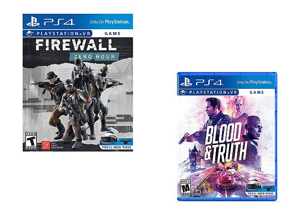 Combo 2 Jogos PS4 VR Blood & Truth + Firewall Zero Hour