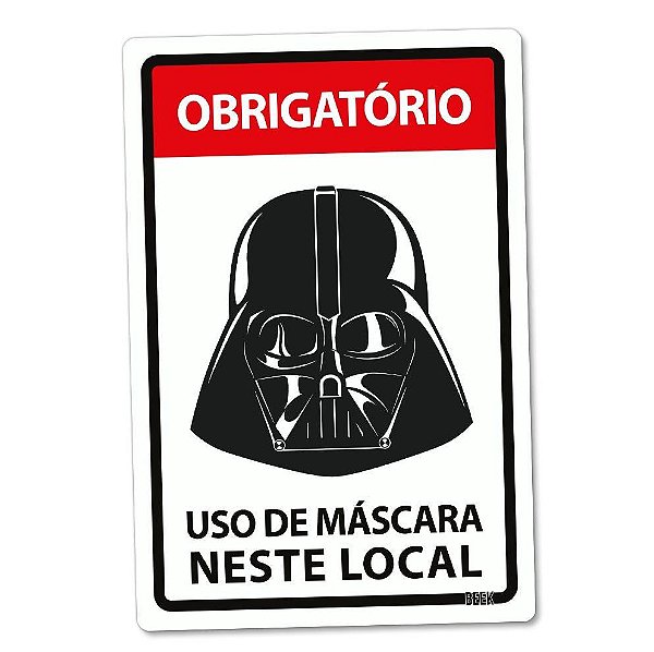 Placa Decorativa 24x16 Use Máscara Darth Vader Star Wars