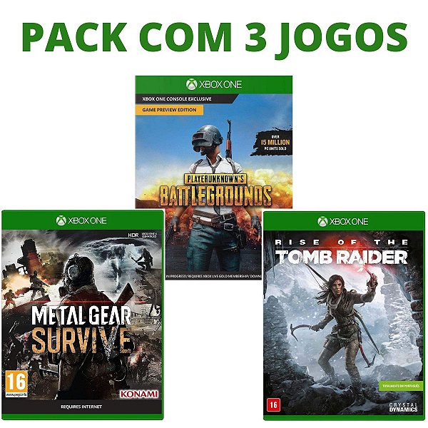 Metal Gear Survive + PUBG + Rise Of The Tomb Raider - Xbox One