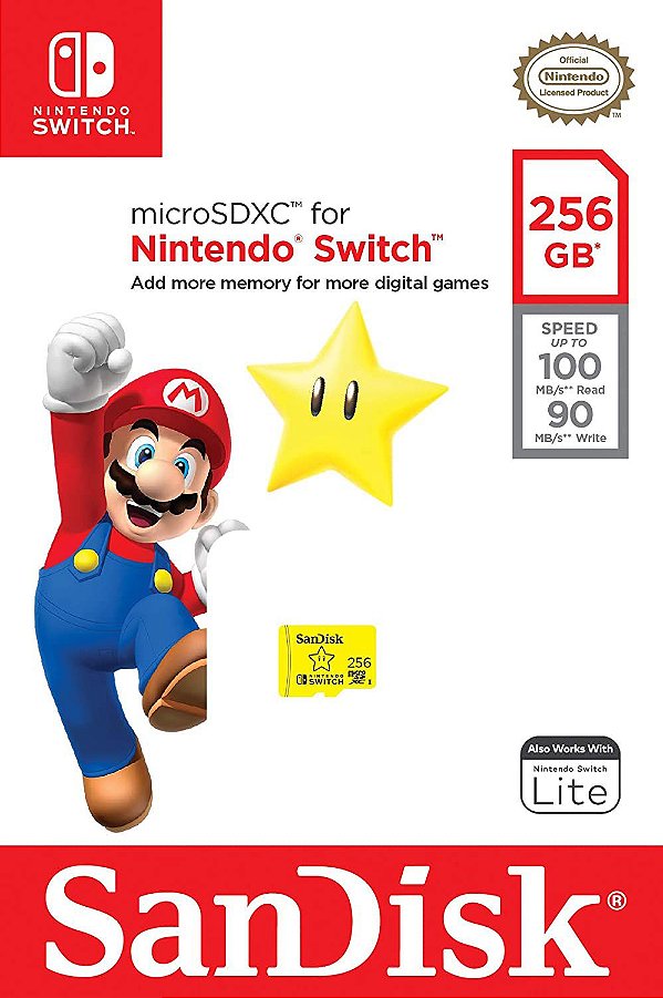 SanDisk 256GB microSDXC Memory-Card for Nintendo - Switch