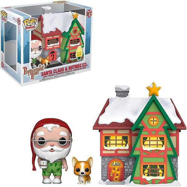 Funko Pop Santa Claus e Nutmeg w/ House Papai Noel