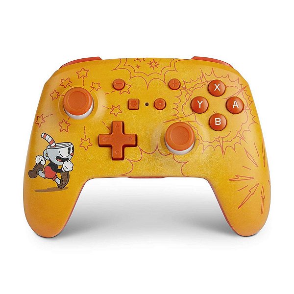 Controle PowerA Enhanced Wireless Cuphead - Switch