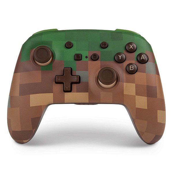 Controle PowerA Enhanced Wireless Minecraft Grass Block - Switch